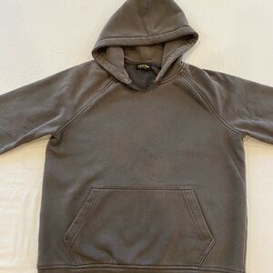 Flint and Tinder, men’s, medium, made in USA, pullover hoodie, grey